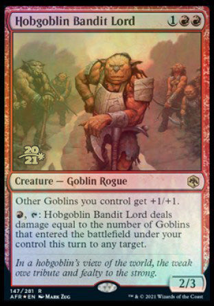 Hobgoblin Bandit Lord [Dungeons & Dragons: Adventures in the Forgotten Realms Prerelease Promos] | Red Riot Games CA