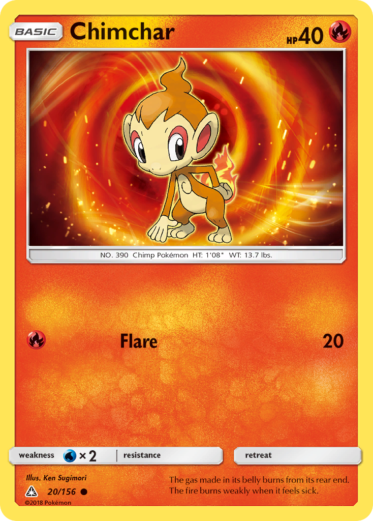 Chimchar (20/156) [Sun & Moon: Ultra Prism] | Red Riot Games CA