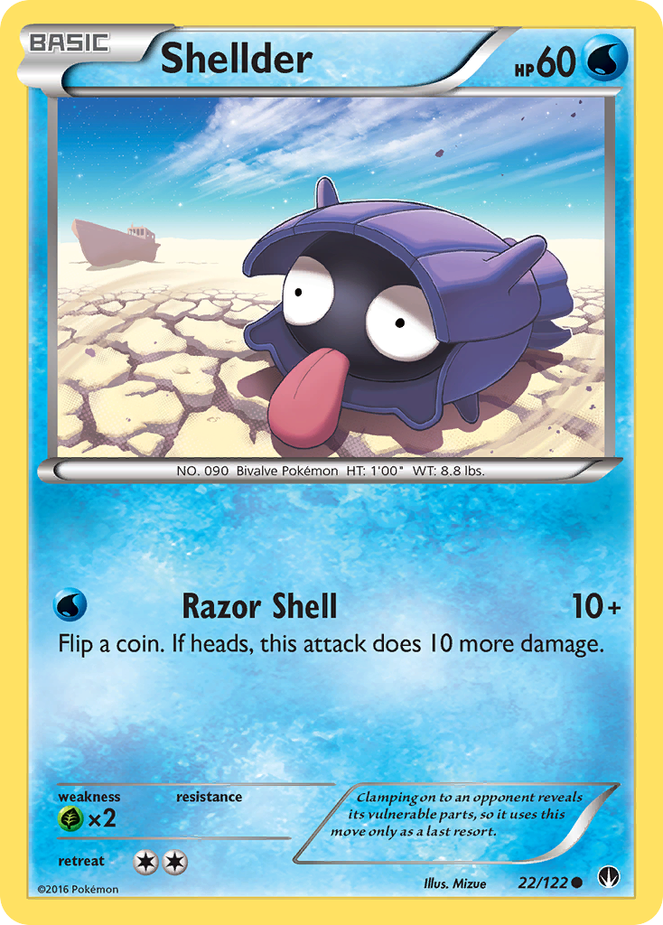 Shellder (22/122) [XY: BREAKpoint] | Red Riot Games CA