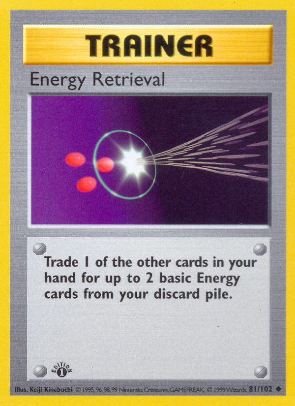 Energy Retrieval (81/102) (Shadowless) [Base Set 1st Edition] | Red Riot Games CA
