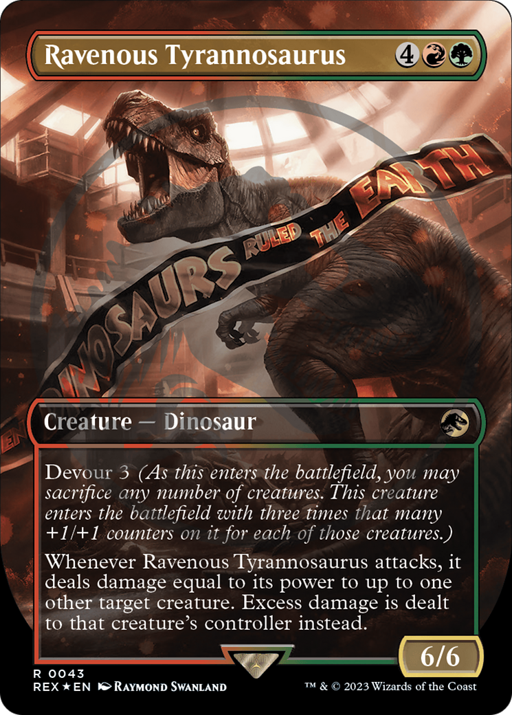 Ravenous Tyrannosaurus Emblem (Borderless) [Jurassic World Collection Tokens] | Red Riot Games CA