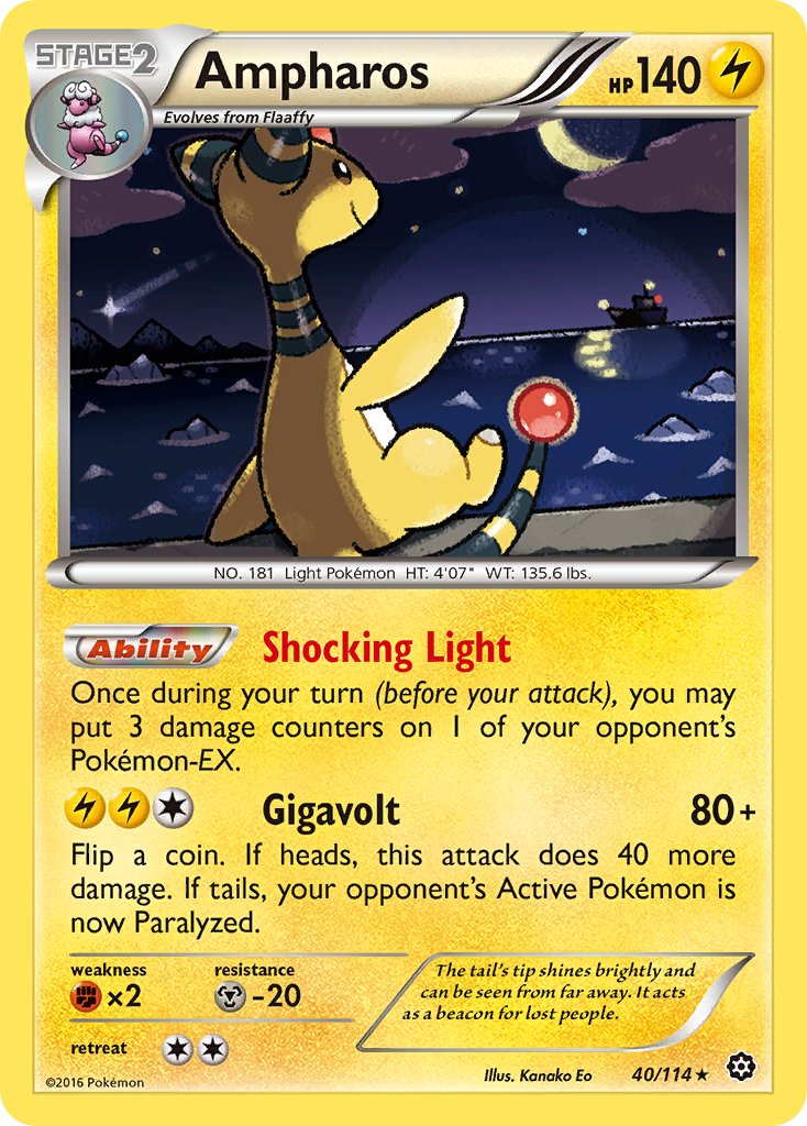 Ampharos (40/114) (Theme Deck Exclusive) [XY: Steam Siege] | Red Riot Games CA
