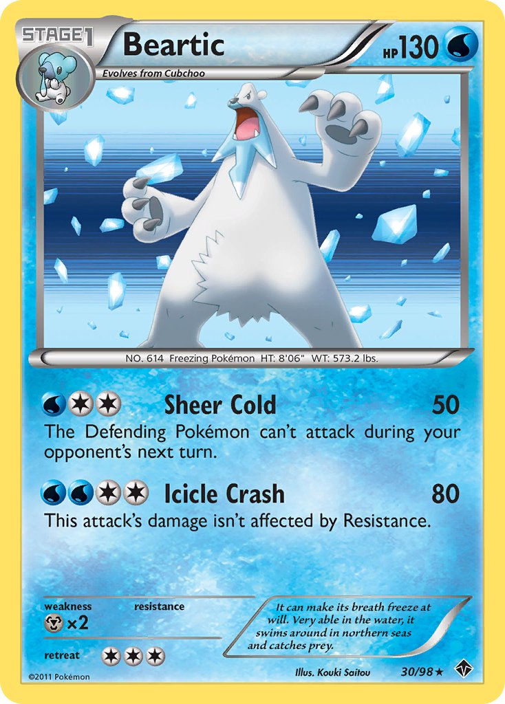 Beartic (30/98) (Cracked Ice Holo) (Blister Exclusive) [Black & White: Emerging Powers] | Red Riot Games CA