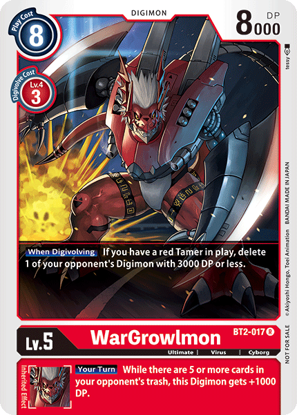 WarGrowlmon [BT2-017] (Alternate Art) [Release Special Booster Ver.1.0] | Red Riot Games CA