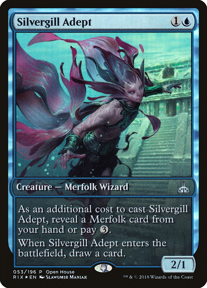 Silvergill Adept (Open House) (Extended Art) [Rivals of Ixalan Promos] | Red Riot Games CA