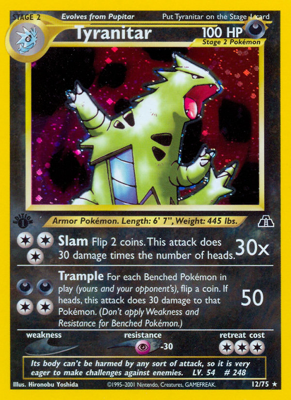 Tyranitar (12/75) [Neo Discovery 1st Edition] | Red Riot Games CA