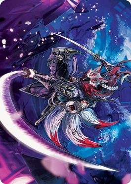 Blade-Blizzard Kitsune Art Card [Kamigawa: Neon Dynasty Art Series] | Red Riot Games CA