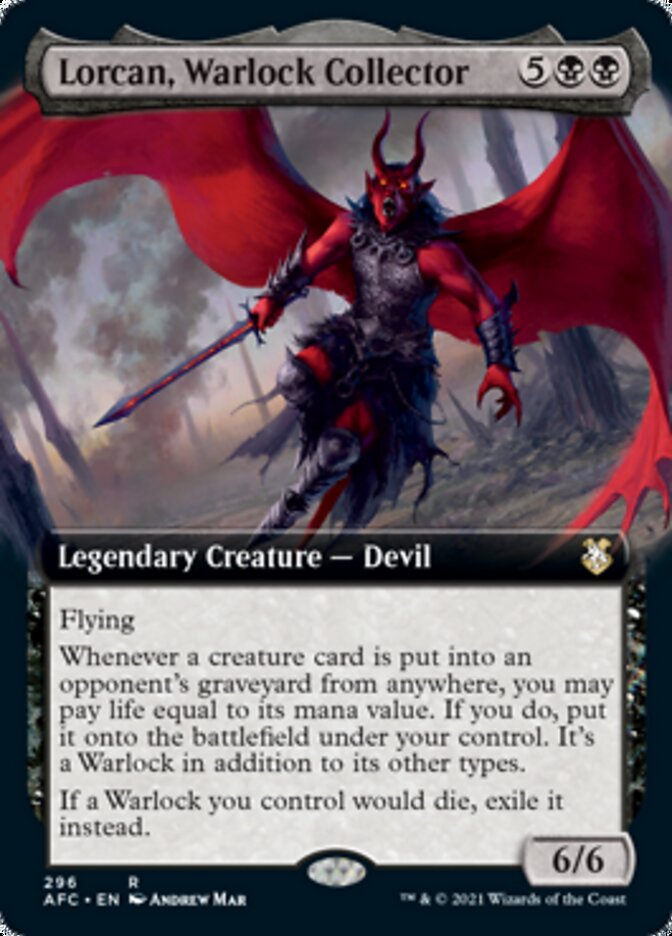 Lorcan, Warlock Collector (Extended Art) [Dungeons & Dragons: Adventures in the Forgotten Realms Commander] | Red Riot Games CA