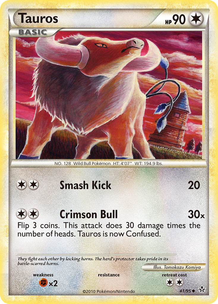 Tauros (41/95) [HeartGold & SoulSilver: Unleashed] | Red Riot Games CA