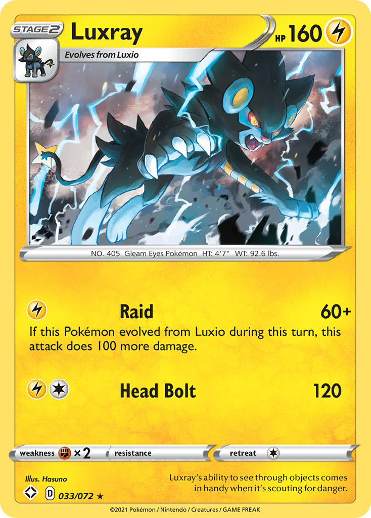 Luxray (033/072) [Sword & Shield: Shining Fates] | Red Riot Games CA