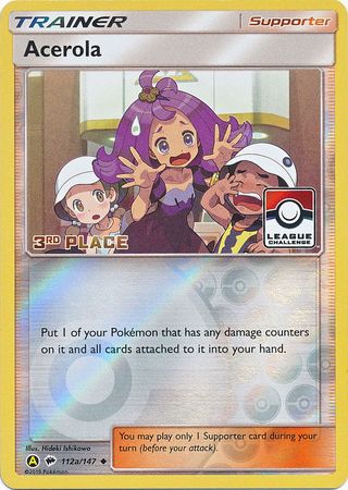 Acerola (112a/147) (League Promo 3rd Place) [Sun & Moon: Burning Shadows] | Red Riot Games CA