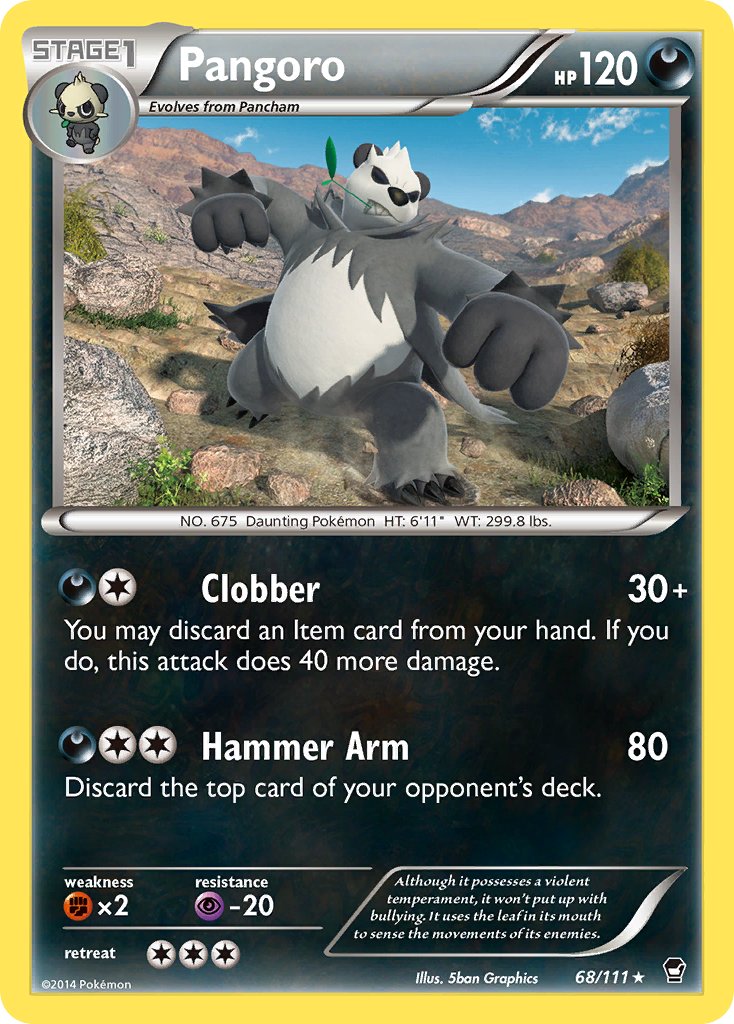 Pangoro (68/111) (Theme Deck Exclusive) [XY: Furious Fists] | Red Riot Games CA