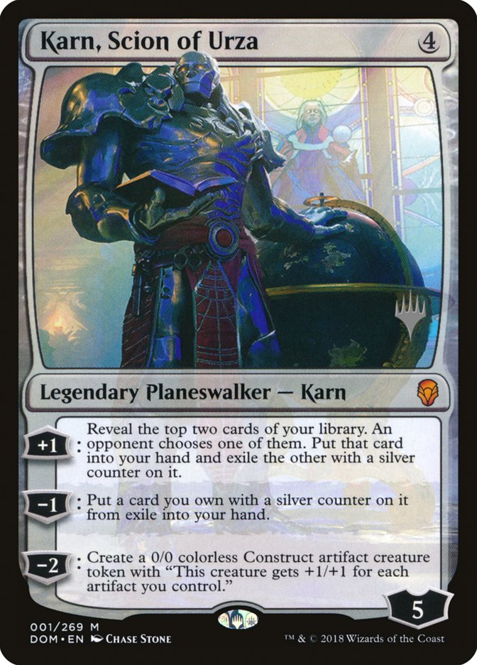 Karn, Scion of Urza (Promo Pack) [Dominaria Promos] | Red Riot Games CA