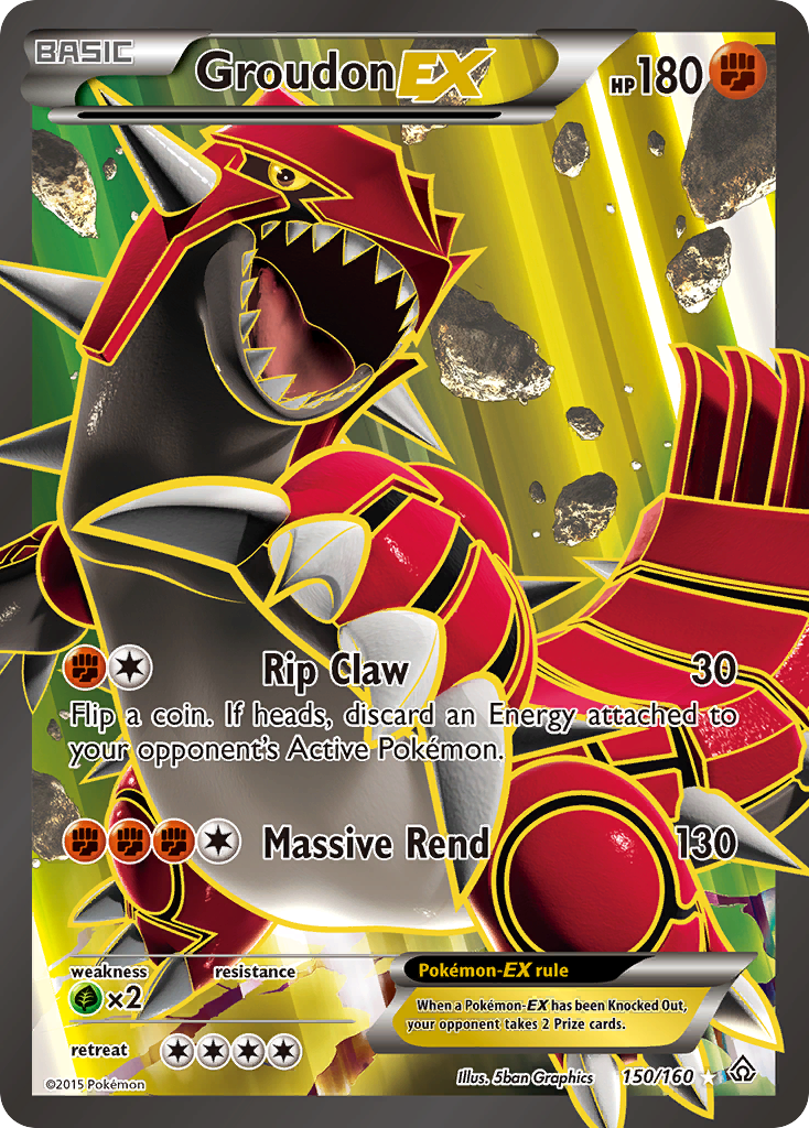 Groudon EX (150/160) [XY: Primal Clash] | Red Riot Games CA