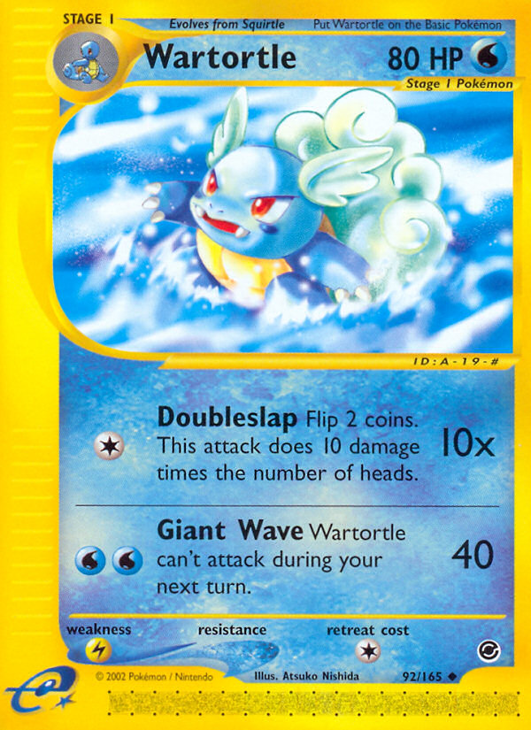 Wartortle (92/165) [Expedition: Base Set] | Red Riot Games CA