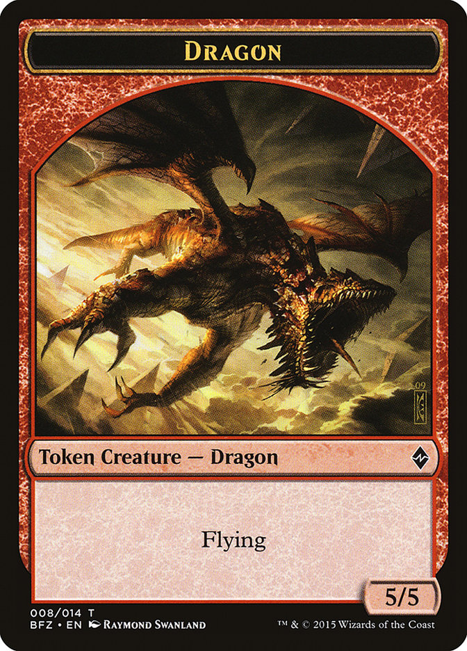 Dragon Token [Battle for Zendikar Tokens] | Red Riot Games CA