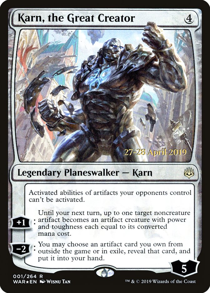 Karn, the Great Creator [War of the Spark Prerelease Promos] | Red Riot Games CA
