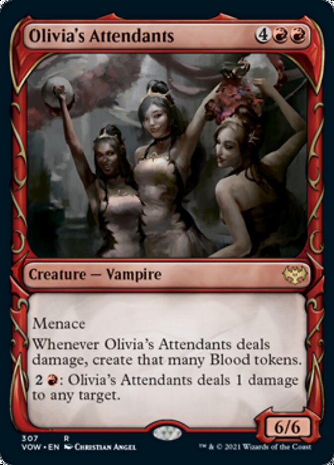 Olivia's Attendants (Showcase Fang Frame) [Innistrad: Crimson Vow] | Red Riot Games CA