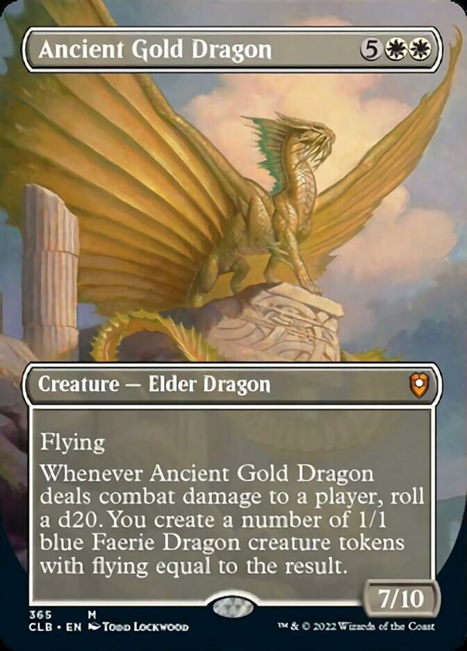 Ancient Gold Dragon (Borderless Alternate Art) [Commander Legends: Battle for Baldur's Gate] | Red Riot Games CA