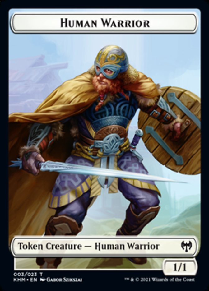 Human Warrior Token [Kaldheim Tokens] | Red Riot Games CA