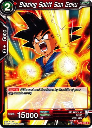 Blazing Spirit Son Goku (BT4-005) [Colossal Warfare] | Red Riot Games CA