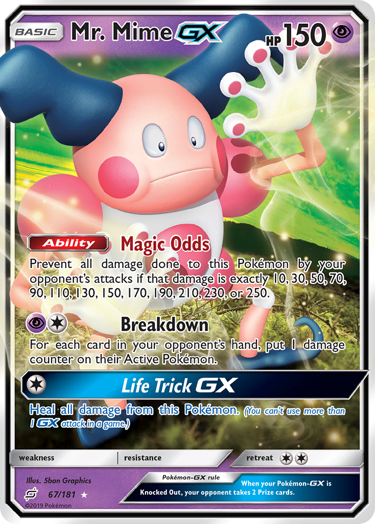 Mr. Mime GX (67/181) [Sun & Moon: Team Up] | Red Riot Games CA