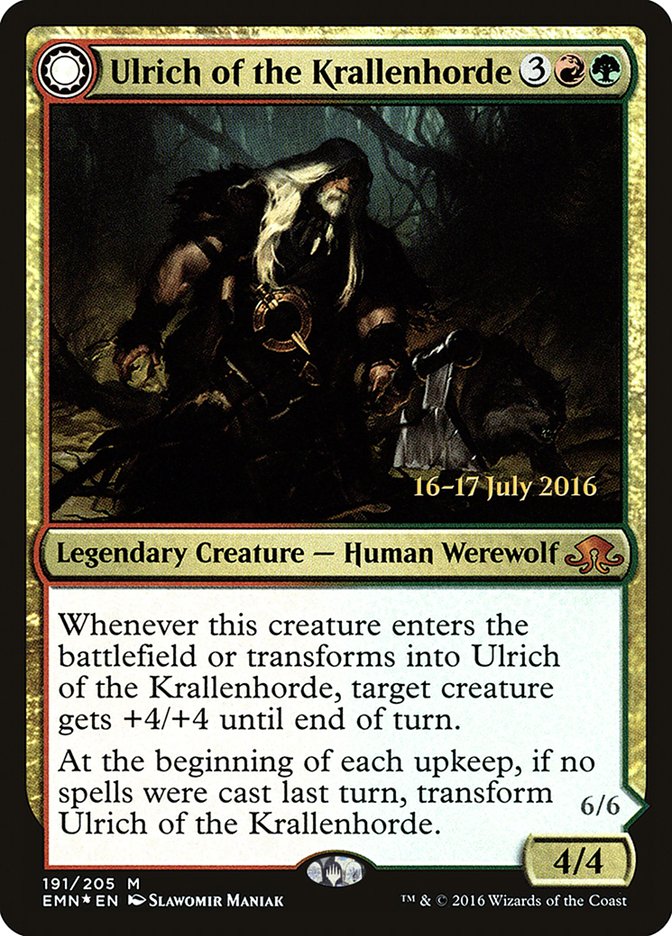 Ulrich of the Krallenhorde // Ulrich, Uncontested Alpha [Eldritch Moon Prerelease Promos] | Red Riot Games CA