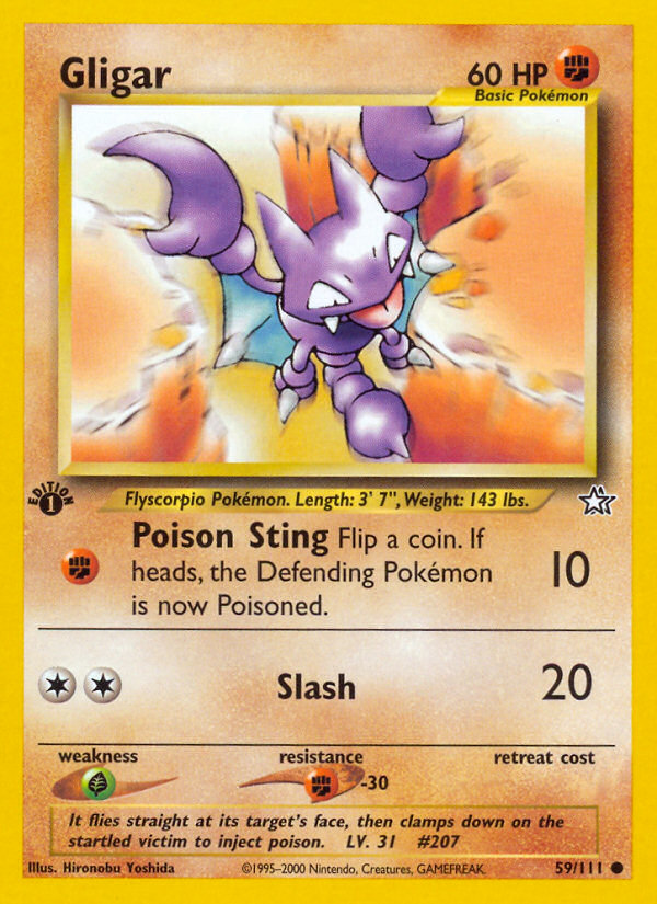 Gligar (59/111) [Neo Genesis 1st Edition] | Red Riot Games CA