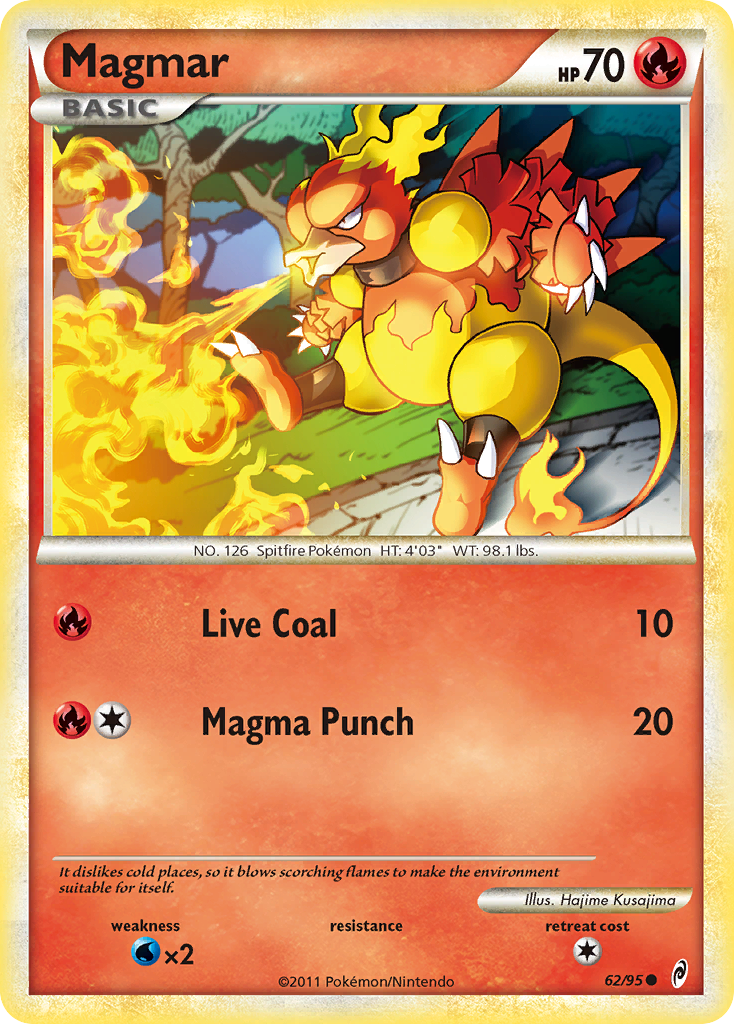 Magmar (62/95) [HeartGold & SoulSilver: Call of Legends] | Red Riot Games CA