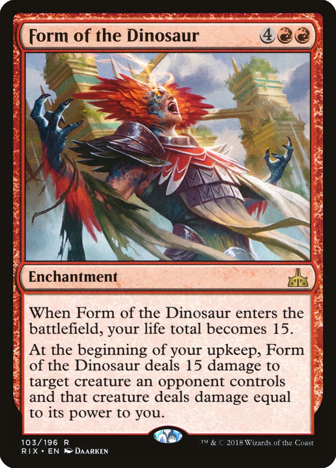 Form of the Dinosaur [Rivals of Ixalan] | Red Riot Games CA