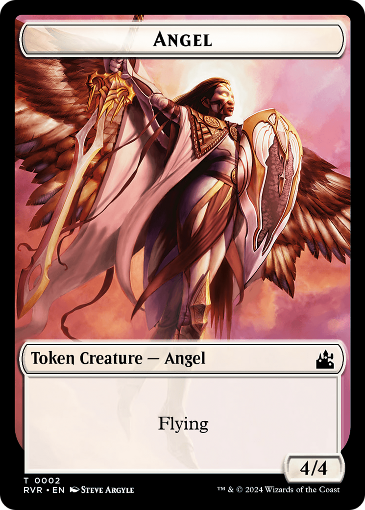 Bird // Angel (0002) Double-Sided Token [Ravnica Remastered Tokens] | Red Riot Games CA