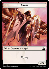 Saproling // Angel (0002) Double-Sided Token [Ravnica Remastered Tokens] | Red Riot Games CA
