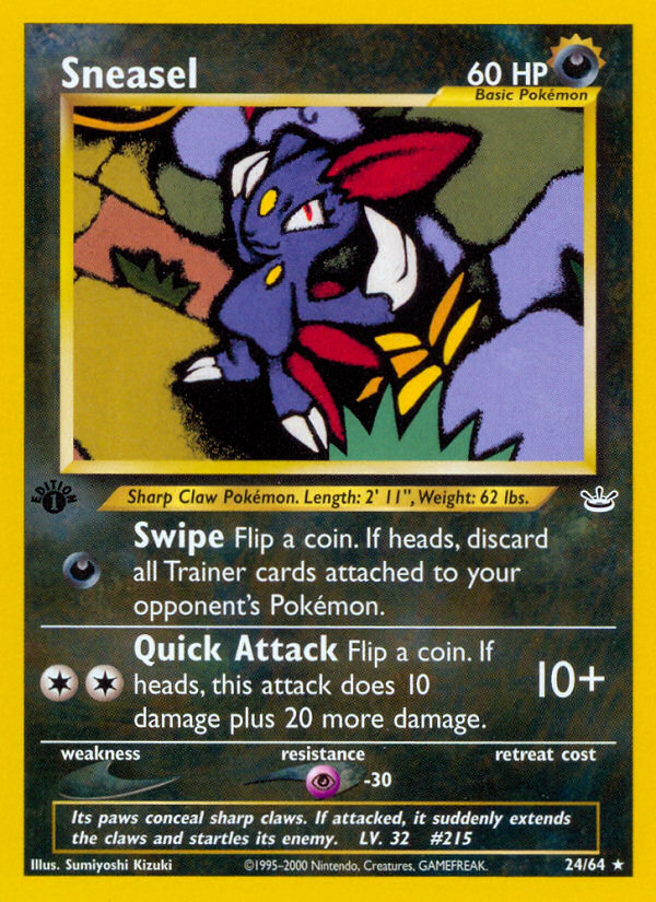 Sneasel (24/64) [Neo Revelation 1st Edition] | Red Riot Games CA