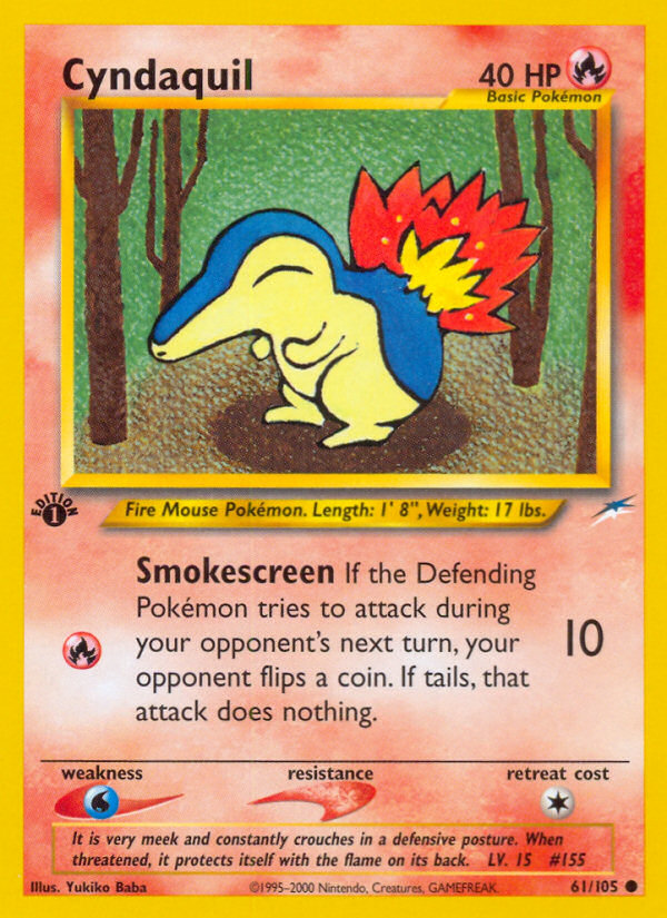 Cyndaquil (61/105) [Neo Destiny 1st Edition] | Red Riot Games CA