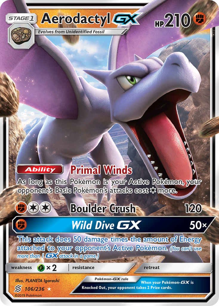 Aerodactyl GX (106/236) [Sun & Moon: Unified Minds] | Red Riot Games CA