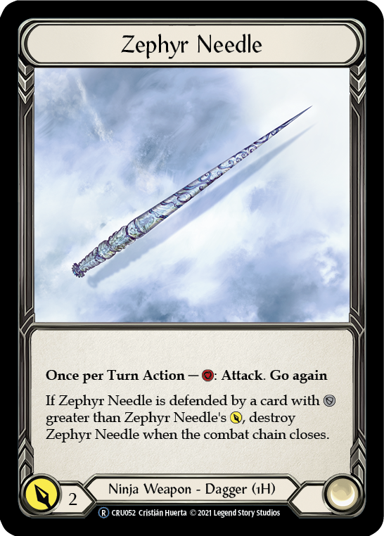 Zephyr Needle [U-CRU052] (Crucible of War Unlimited)  Unlimited Rainbow Foil | Red Riot Games CA