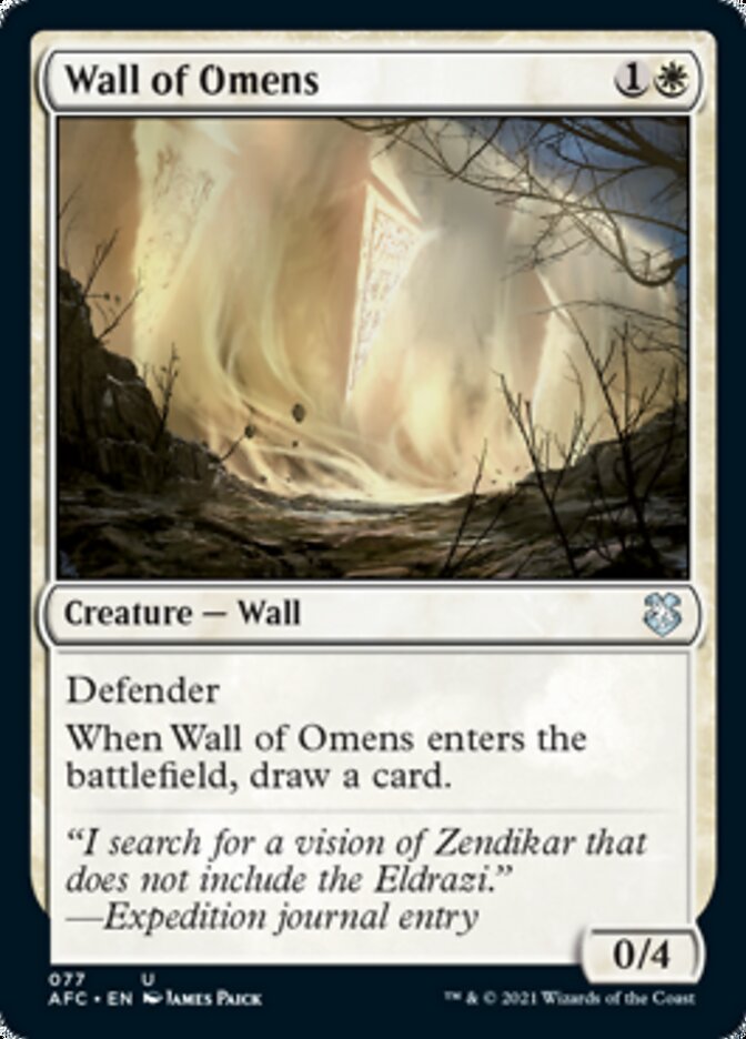 Wall of Omens [Dungeons & Dragons: Adventures in the Forgotten Realms Commander] | Red Riot Games CA