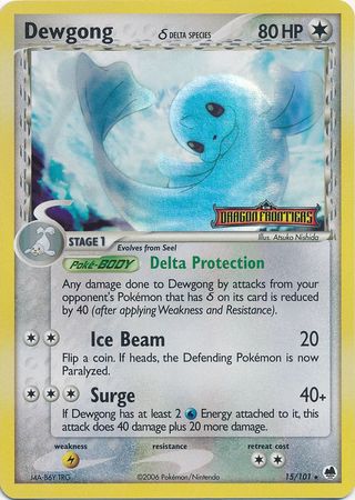 Dewgong (15/101) (Delta Species) (Stamped) [EX: Dragon Frontiers] | Red Riot Games CA