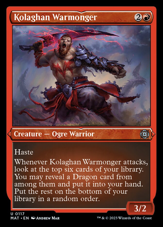 Kolaghan Warmonger (Foil Etched) [March of the Machine: The Aftermath] | Red Riot Games CA