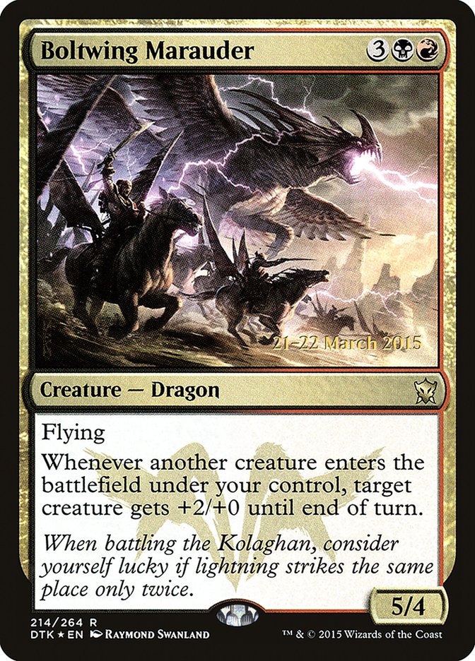 Boltwing Marauder [Dragons of Tarkir Prerelease Promos] | Red Riot Games CA