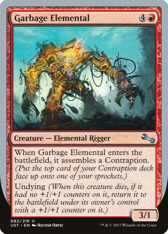 Garbage Elemental (3/1 Creature) [Unstable] | Red Riot Games CA