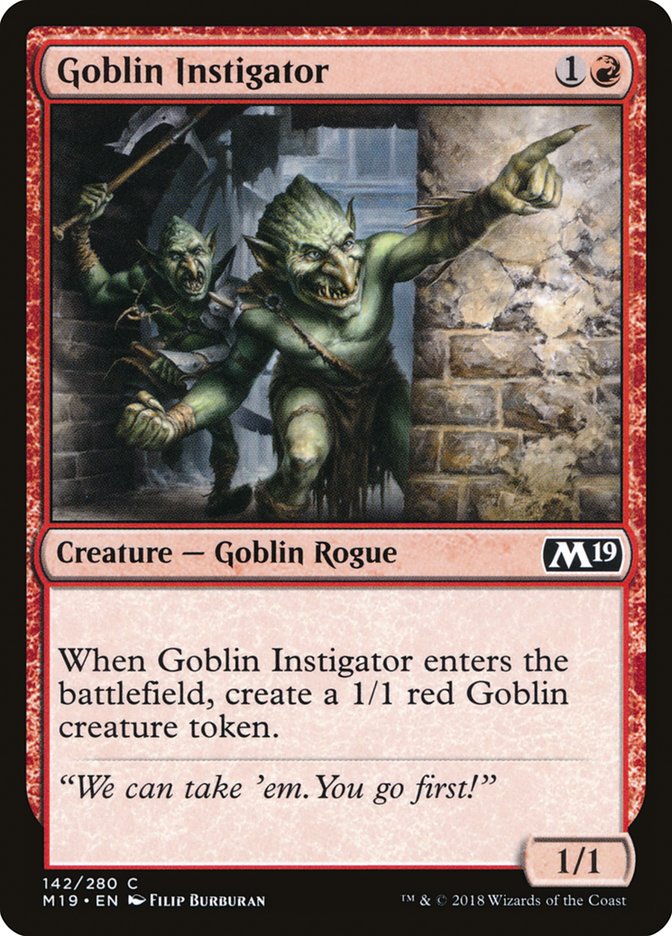 Goblin Instigator [Core Set 2019] | Red Riot Games CA