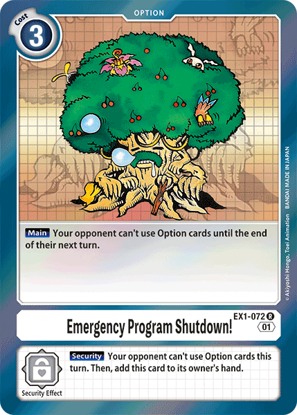Emergency Program Shutdown! [EX1-072] [Classic Collection] | Red Riot Games CA