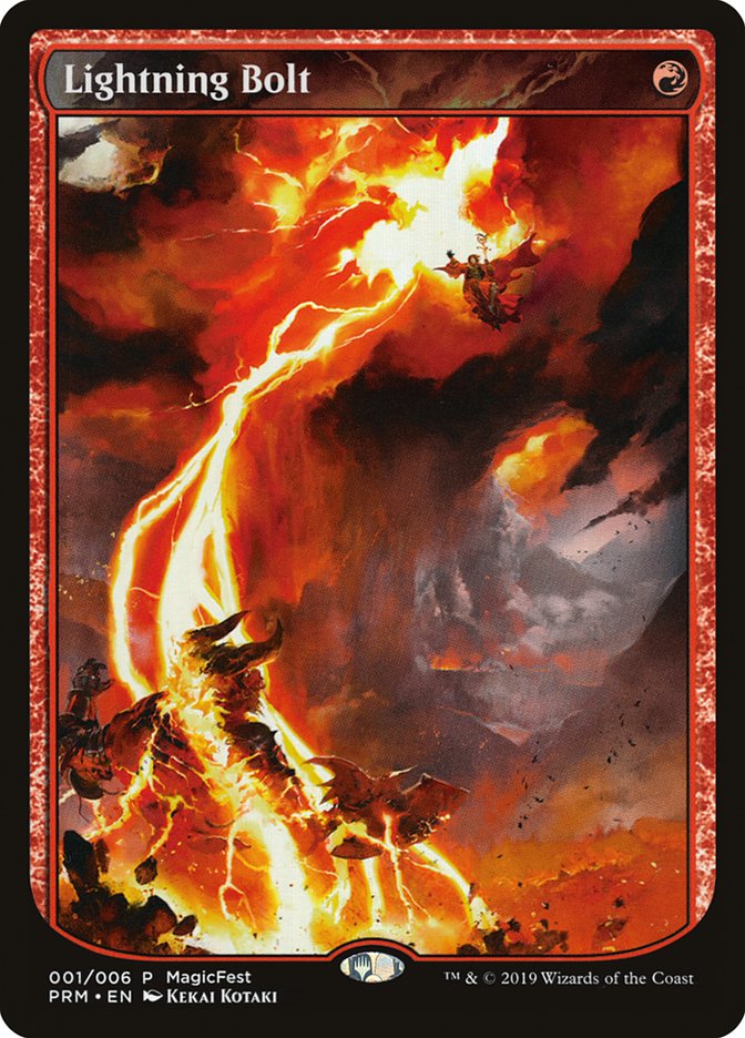 Lightning Bolt (Textless) [MagicFest 2019] | Red Riot Games CA