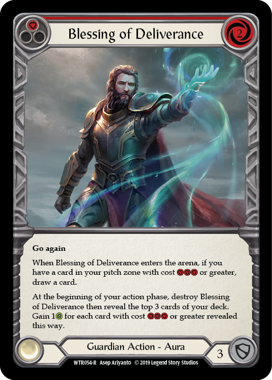 Blessing of Deliverance (Red) [WTR054-R] (Welcome to Rathe)  Alpha Print Rainbow Foil | Red Riot Games CA