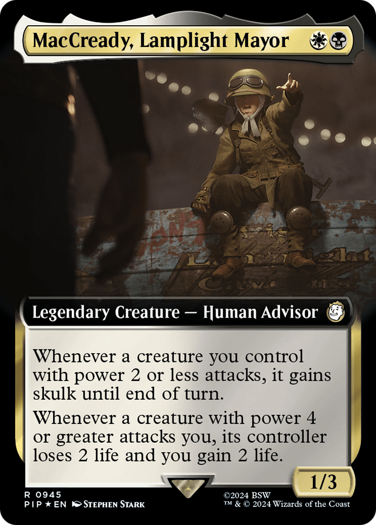 MacCready, Lamplight Mayor (Extended Art) (Surge Foil) [Fallout] | Red Riot Games CA