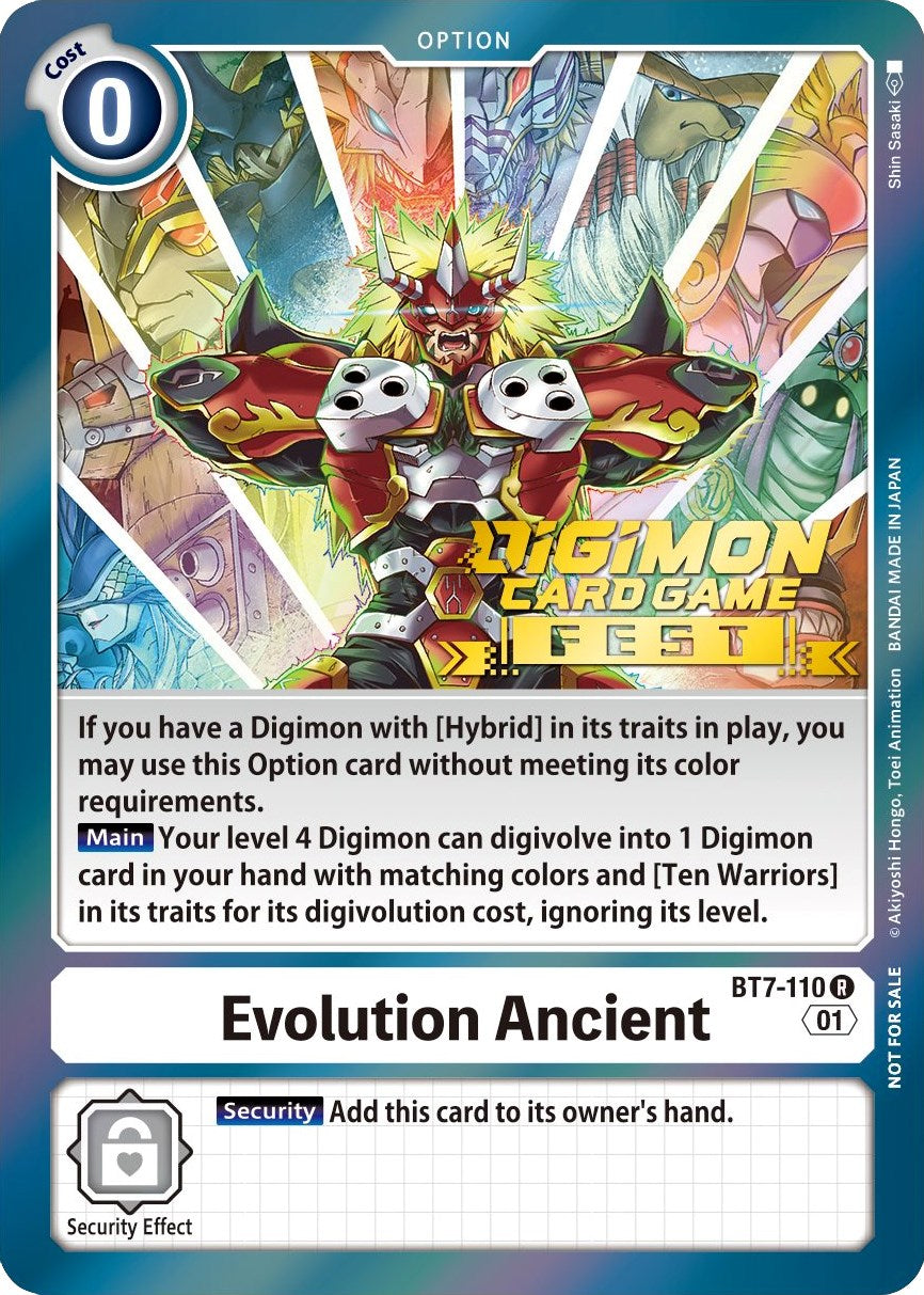 Evolution Ancient [BT7-110] (Digimon Card Game Fest 2022) [Next Adventure Promos] | Red Riot Games CA