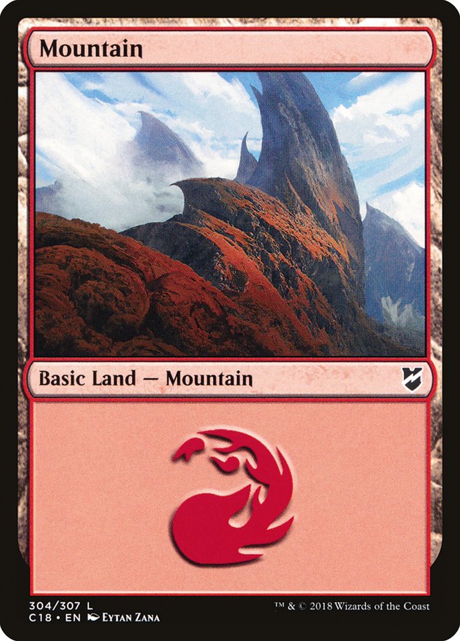 Mountain (304) [Commander 2018] | Red Riot Games CA