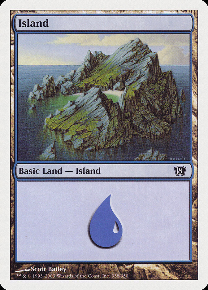 Island (338) [Eighth Edition] | Red Riot Games CA