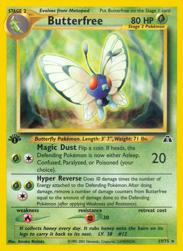 Butterfree (19/75) [Neo Discovery 1st Edition] | Red Riot Games CA